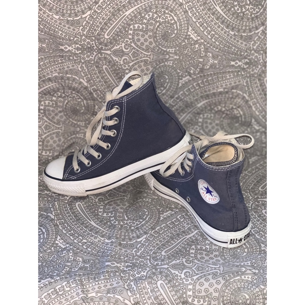 Navy high top converse